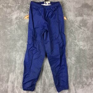 MEC Rain Pants Youth 14 Blue Waterproof Elastic Waist Cuffs Splash Nylon